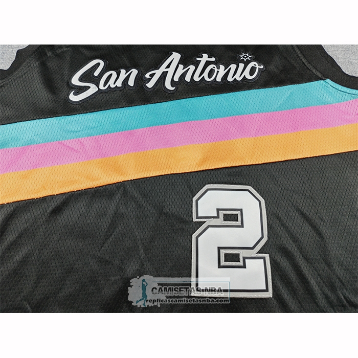 Camiseta San Antonio Spurs Dylan Harper NO 2 Ciudad 2025-26 Negro